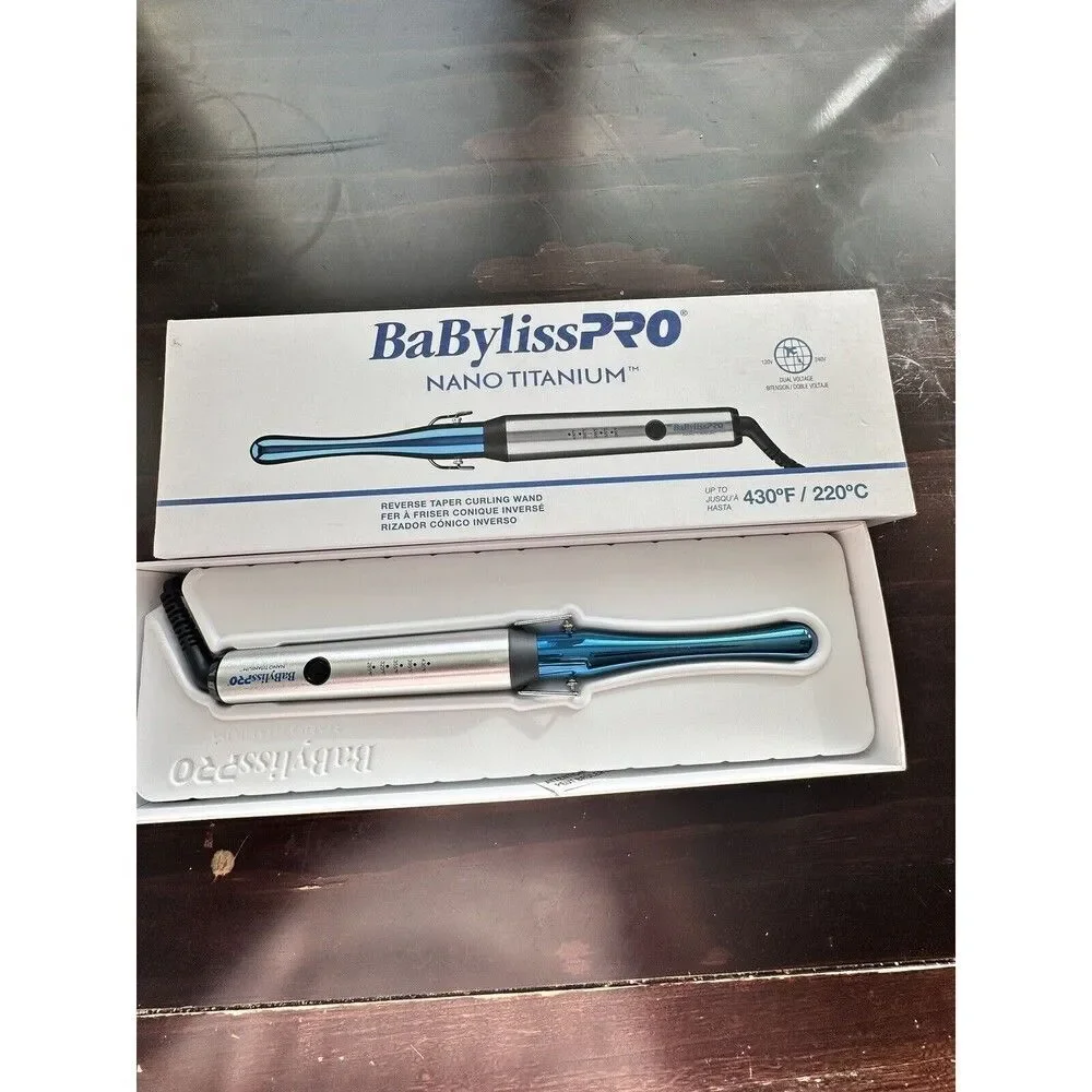BaBylissPRO Nano Titanium Reverse Taper Curling Wand NEW